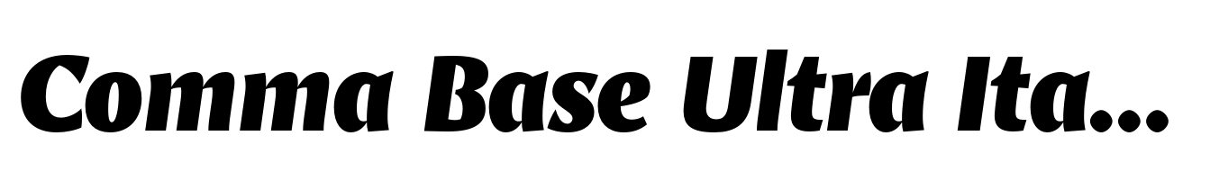 Comma Base Ultra Italic